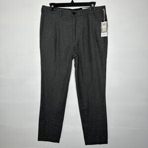 Lindbergh Men's Dress Pants Pleat trousers wool blend gray New 54 34 x 28